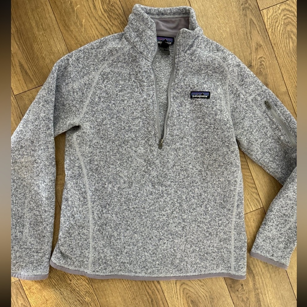 Patagonia Better Sweater 1/4-Zip Jacket grey fleece womens small